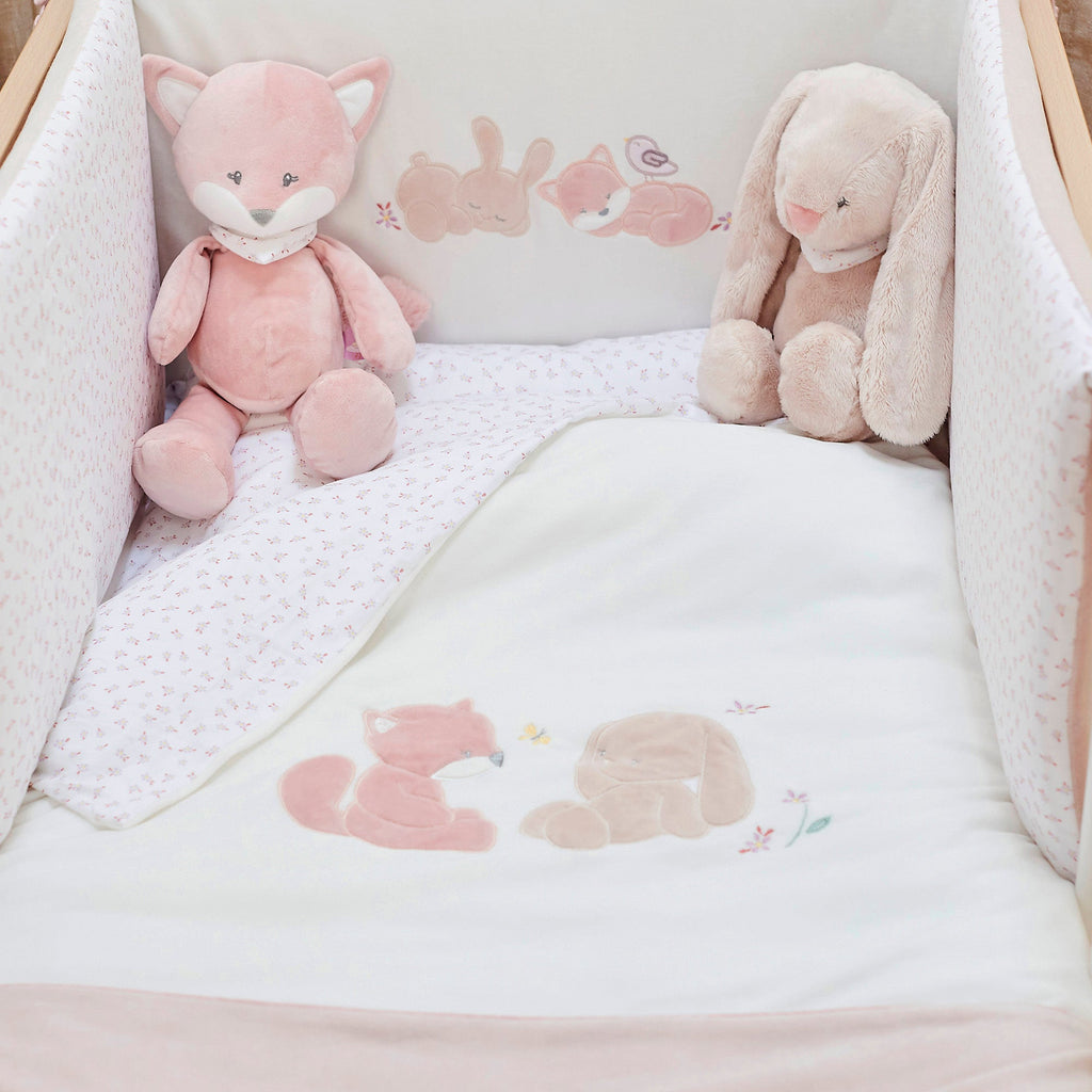 Nattou Duvet Cover Baby with Pillowcase  Alice and Pomme 140x100 cm Powder Pink