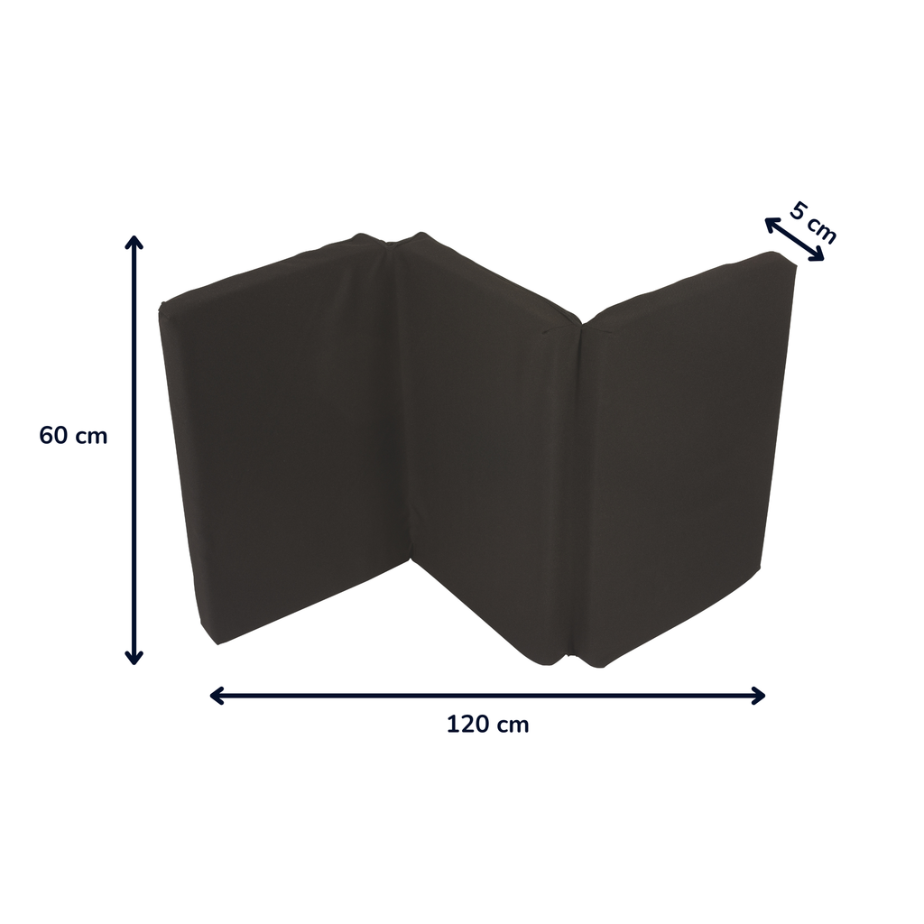 Travel mattress Microfiber Black – 120x60 cm – Foldable mattress – Baby accessory [DE]