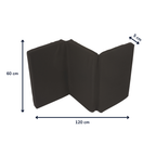 Travel mattress Microfiber Black – 120x60 cm – Foldable mattress – Baby accessory [NL]