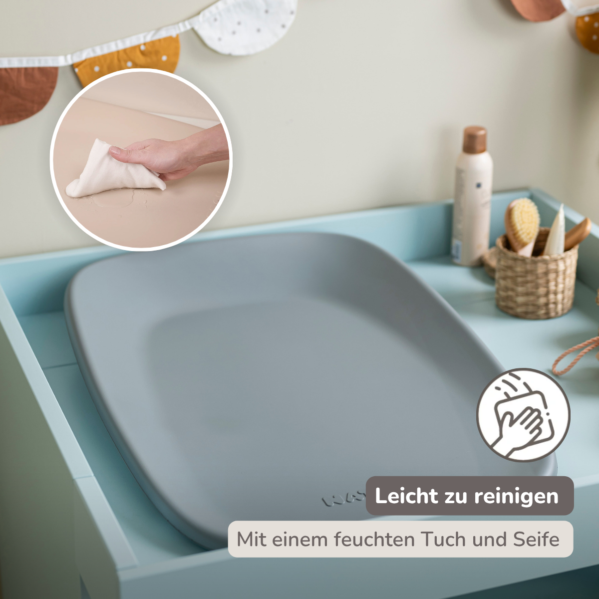 Softy Changing Mat - Changing Pad 50x70 cm - Grey Changing Cushion [DE]