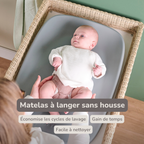 Softy Changing Mat - Changing Pad 50x70 cm - Grey Changing Cushion [FR]
