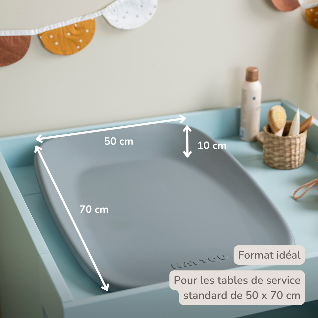 Softy Changing Mat - Changing Pad 50x70 cm - Grey Changing Cushion [FR]