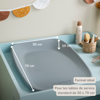 Softy Changing Mat - Changing Pad 50x70 cm - Grey Changing Cushion [FR]