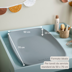 Softy Changing Mat - Changing Pad 50x70 cm - Grey Changing Cushion [IT]