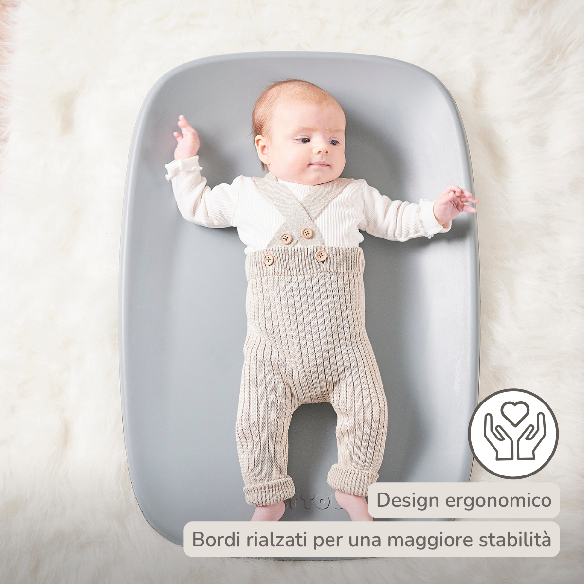 Softy Changing Mat - Changing Pad 50x70 cm - Grey Changing Cushion [IT]