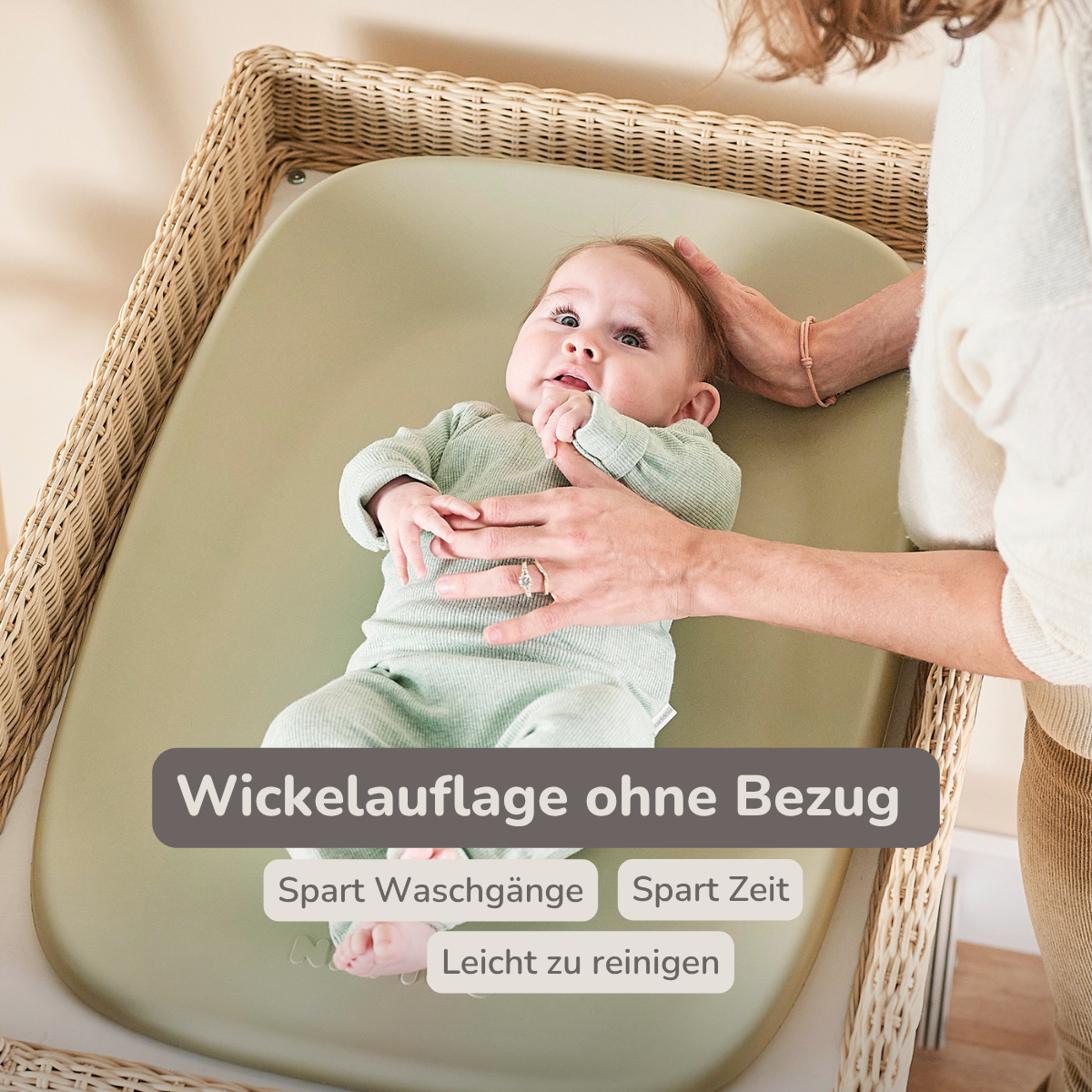 Softy Changing Mat - Changing Pad 50x70 cm - Green Changing Cushion [DE]