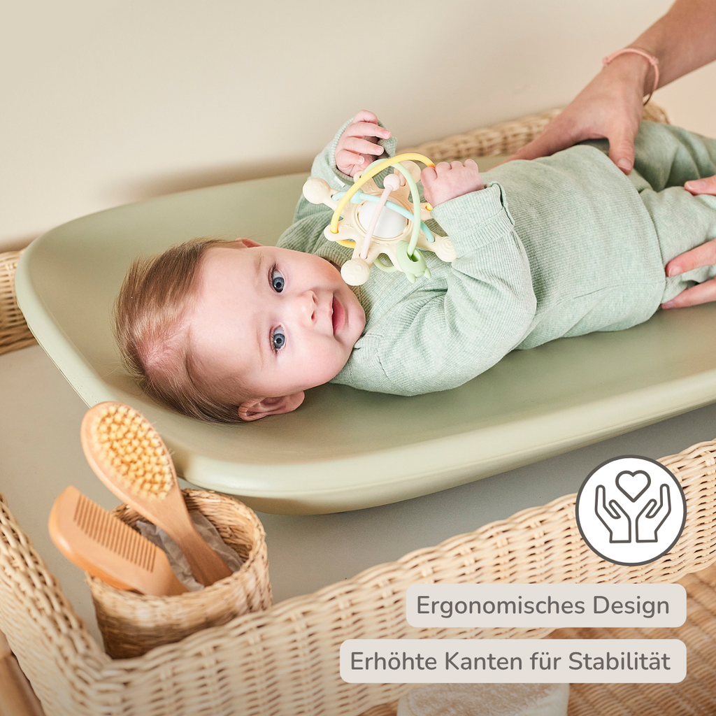 Softy Changing Mat - Changing Pad 50x70 cm - Green Changing Cushion [DE]