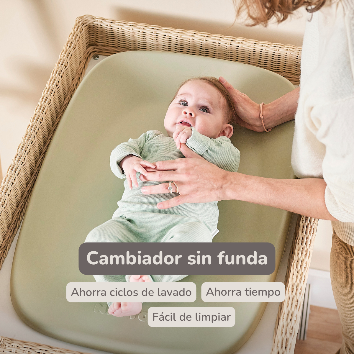 Softy Changing Mat - Changing Pad 50x70 cm - Green Changing Cushion [ES]