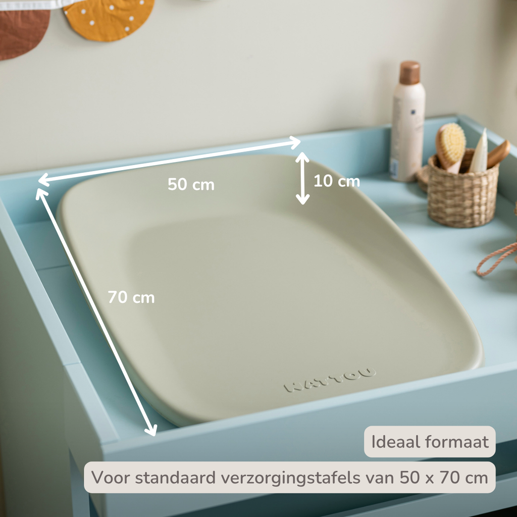 Softy Changing Mat - Changing Pad 50x70 cm - Green Changing Cushion [NL]
