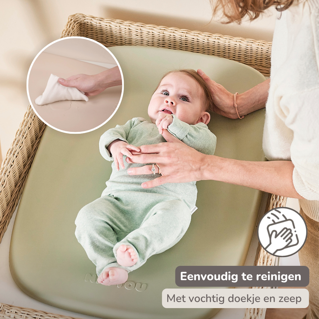 Softy Changing Mat - Changing Pad 50x70 cm - Green Changing Cushion [NL]
