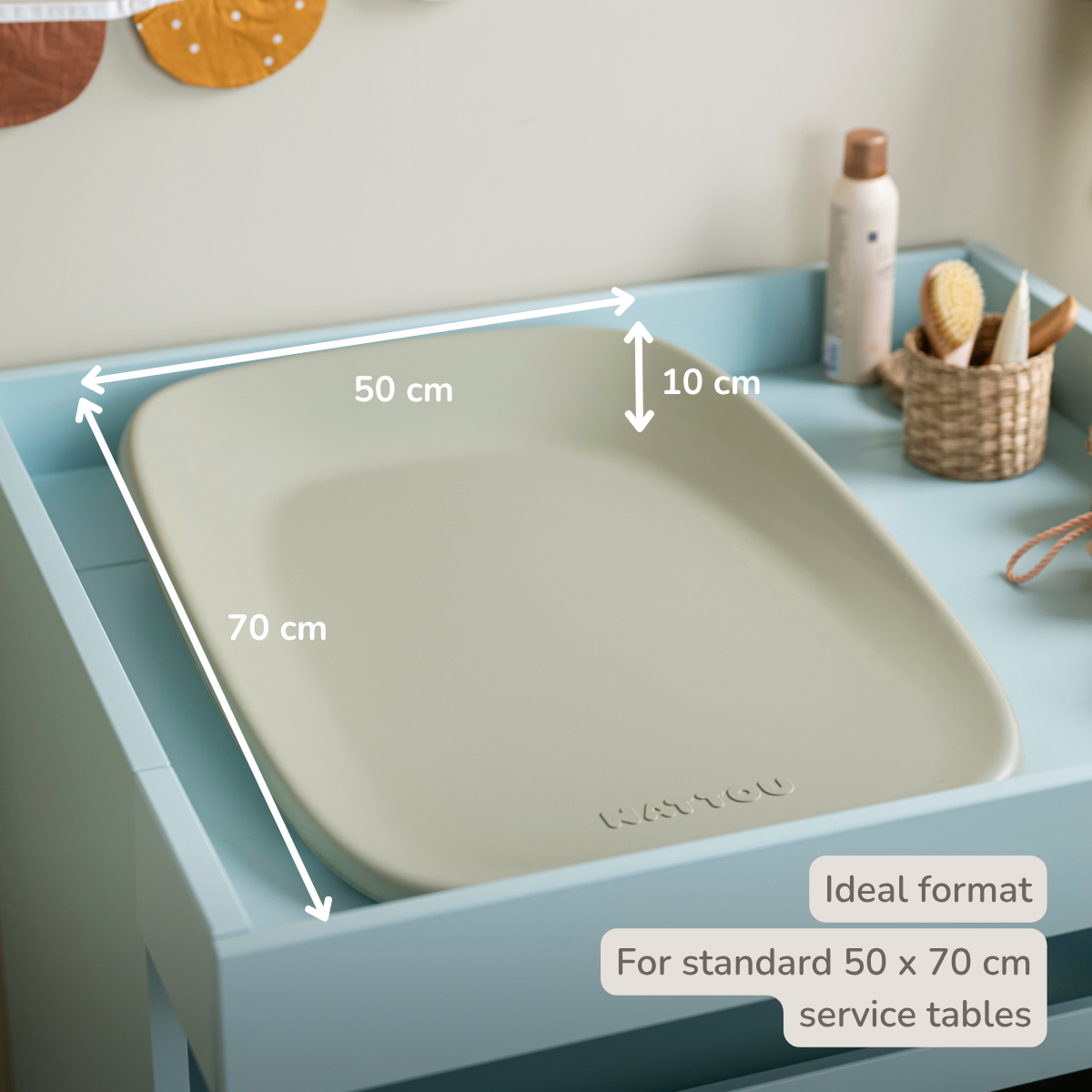 Softy Changing Mat - Changing Pad 50x70 cm - Green Changing Cushion [EN]