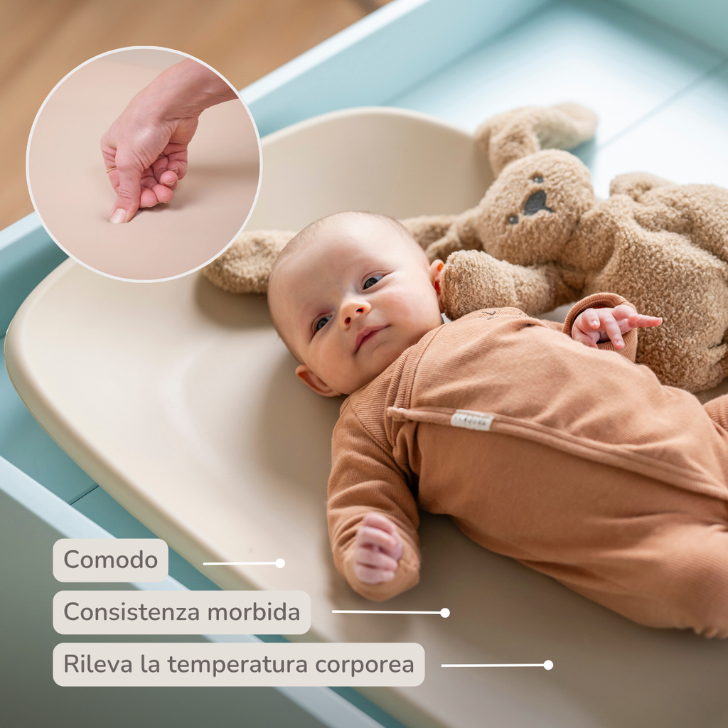 Softy Changing Mat - Changing Pad 50x70 cm - Changing Cushion Beige [IT]