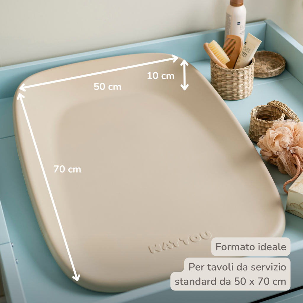 Softy Changing Mat - Changing Pad 50x70 cm - Changing Cushion Beige [IT]