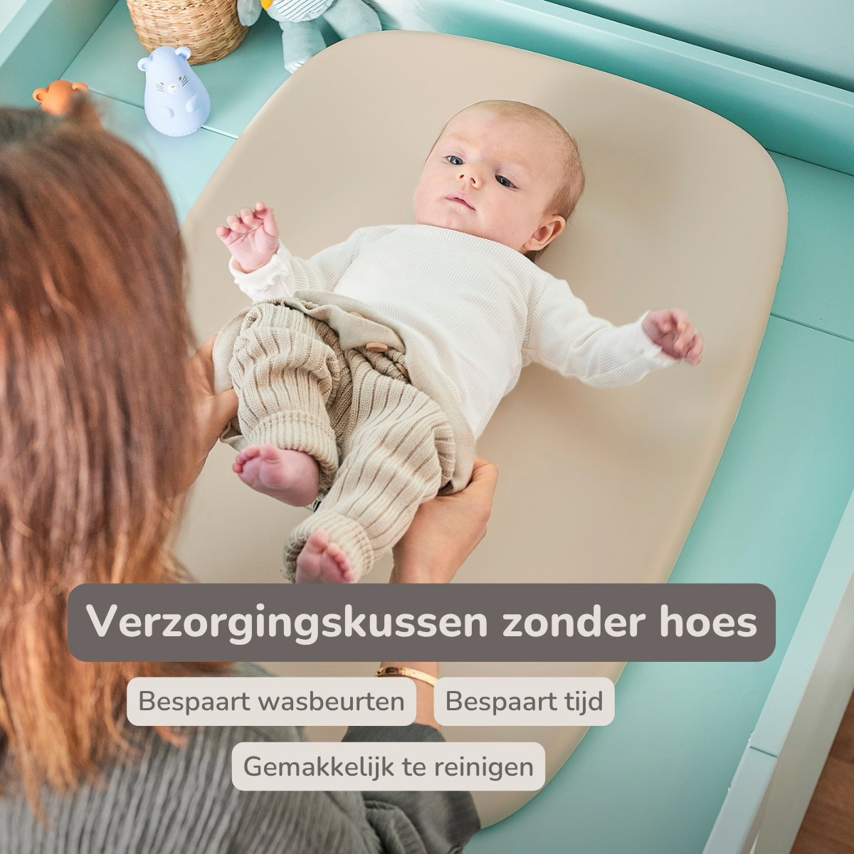 Softy Changing Mat - Changing Pad 50x70 cm - Changing Cushion Beige [NL]