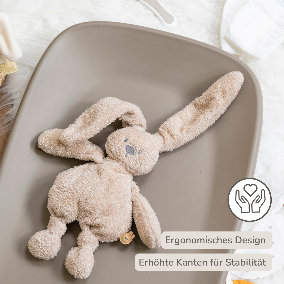 Softy Changing Mat - Changing Pad 50x70 cm - Taupe Changing Cushion [DE]