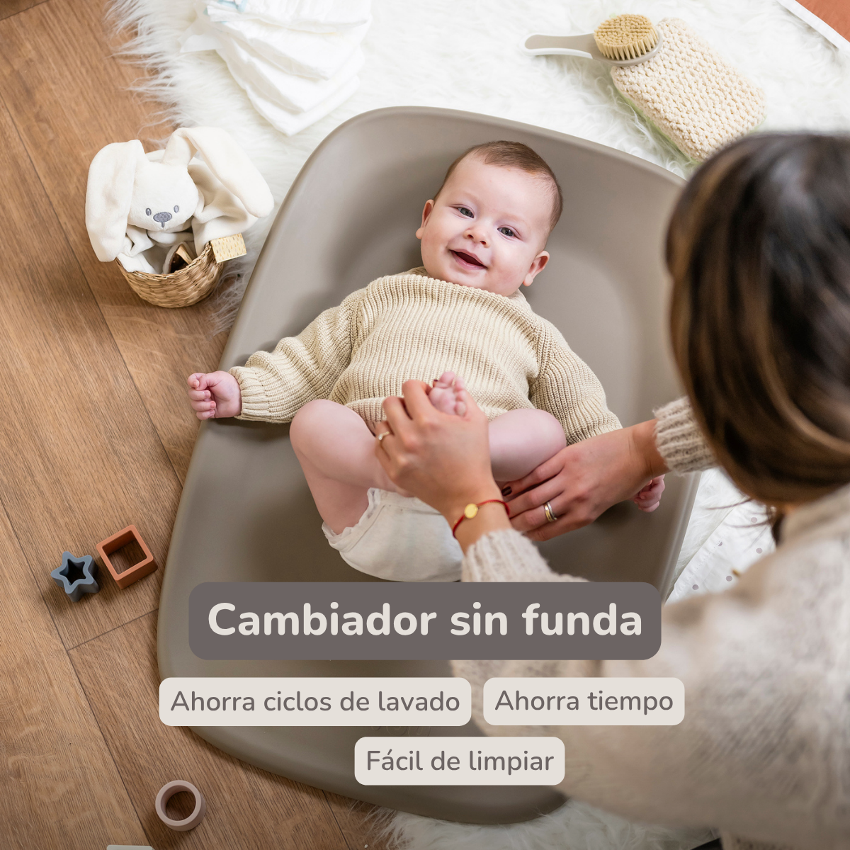 Softy Changing Mat - Changing Pad 50x70 cm - Taupe Changing Cushion [ES]