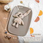 Softy Changing Mat - Changing Pad 50x70 cm - Taupe Changing Cushion [FR]