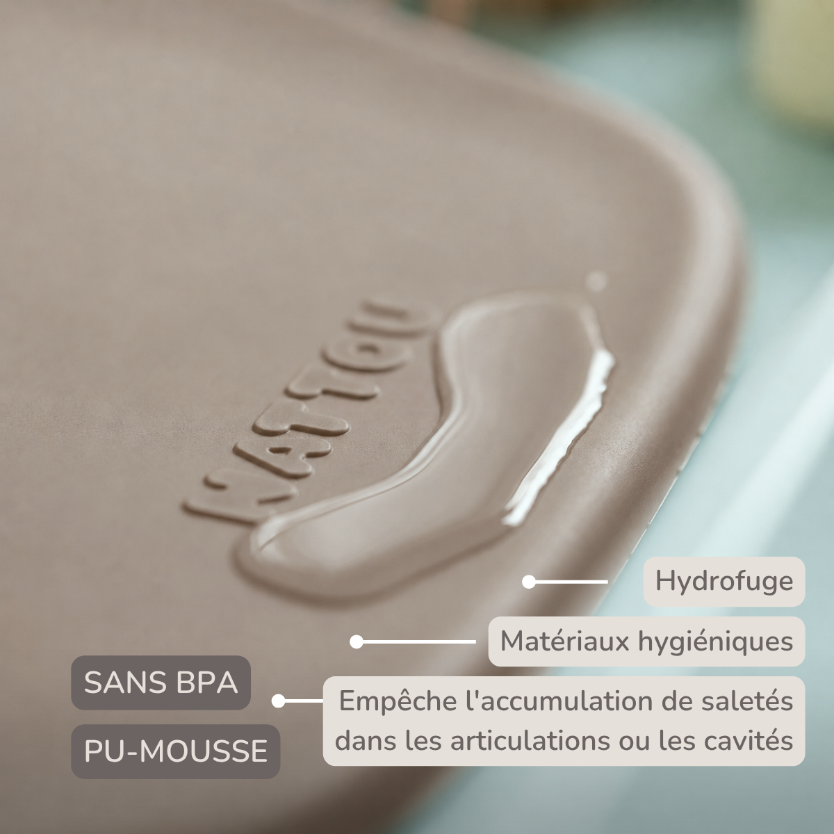 Softy Changing Mat - Changing Pad 50x70 cm - Taupe Changing Cushion [FR]
