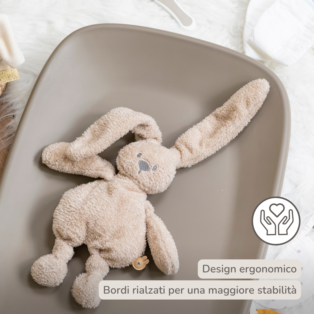 Softy Changing Mat - Changing Pad 50x70 cm - Taupe Changing Cushion [IT]