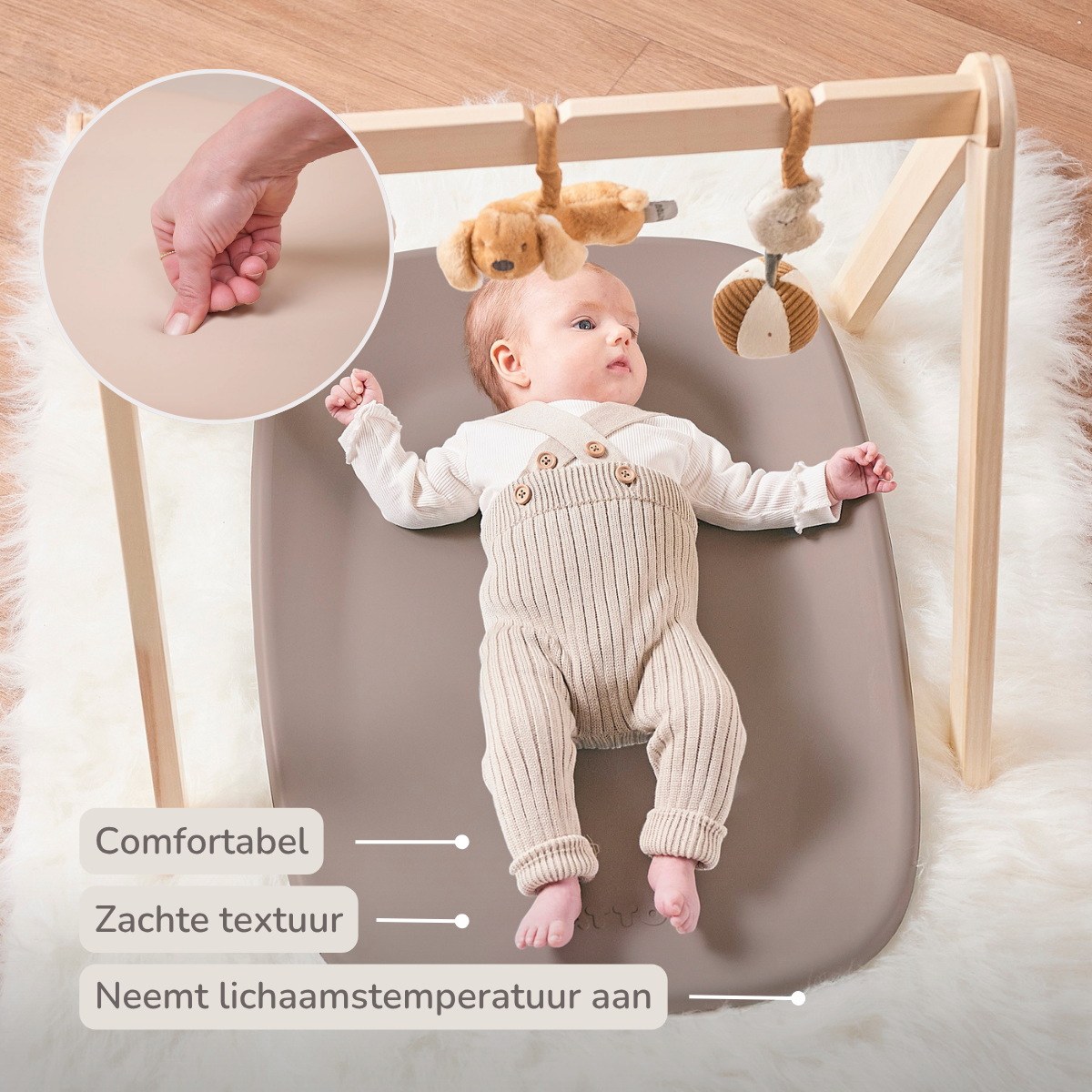 Softy Changing Mat - Changing Pad 50x70 cm - Taupe Changing Cushion [NL]