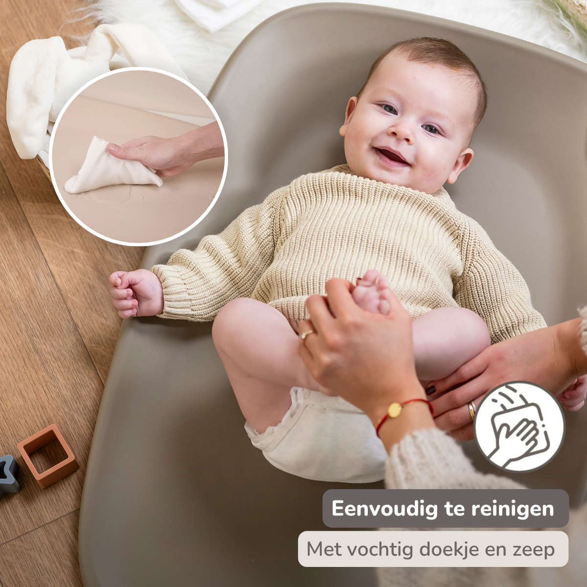Softy Changing Mat - Changing Pad 50x70 cm - Taupe Changing Cushion [NL]