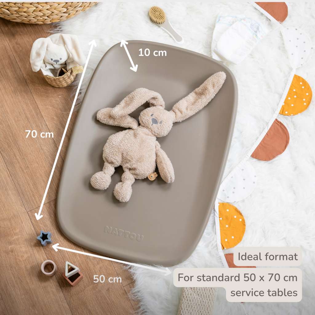 Softy Changing Mat - Changing Pad 50x70 cm - Taupe Changing Cushion [EN]