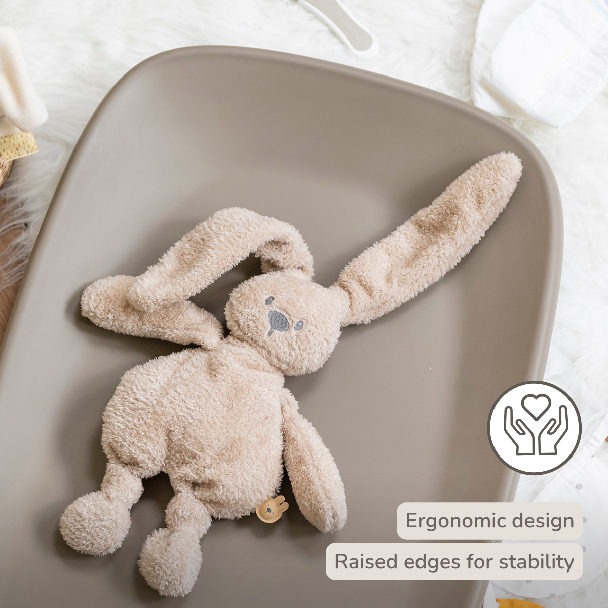 Softy Changing Mat - Changing Pad 50x70 cm - Taupe Changing Cushion [EN]
