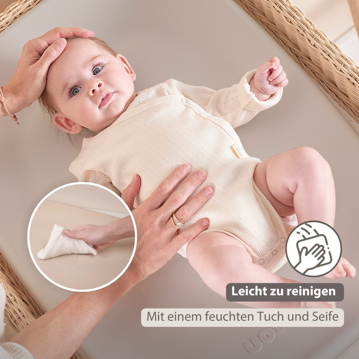 Softy Changing Mat - Changing Pad 50x70 cm - Clay Changing Pad [DE]