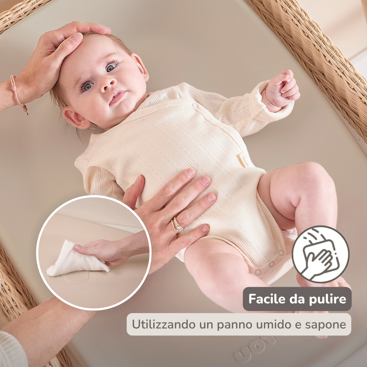 Softy Changing Mat - Changing Pad 50x70 cm - Clay Changing Pad [IT]