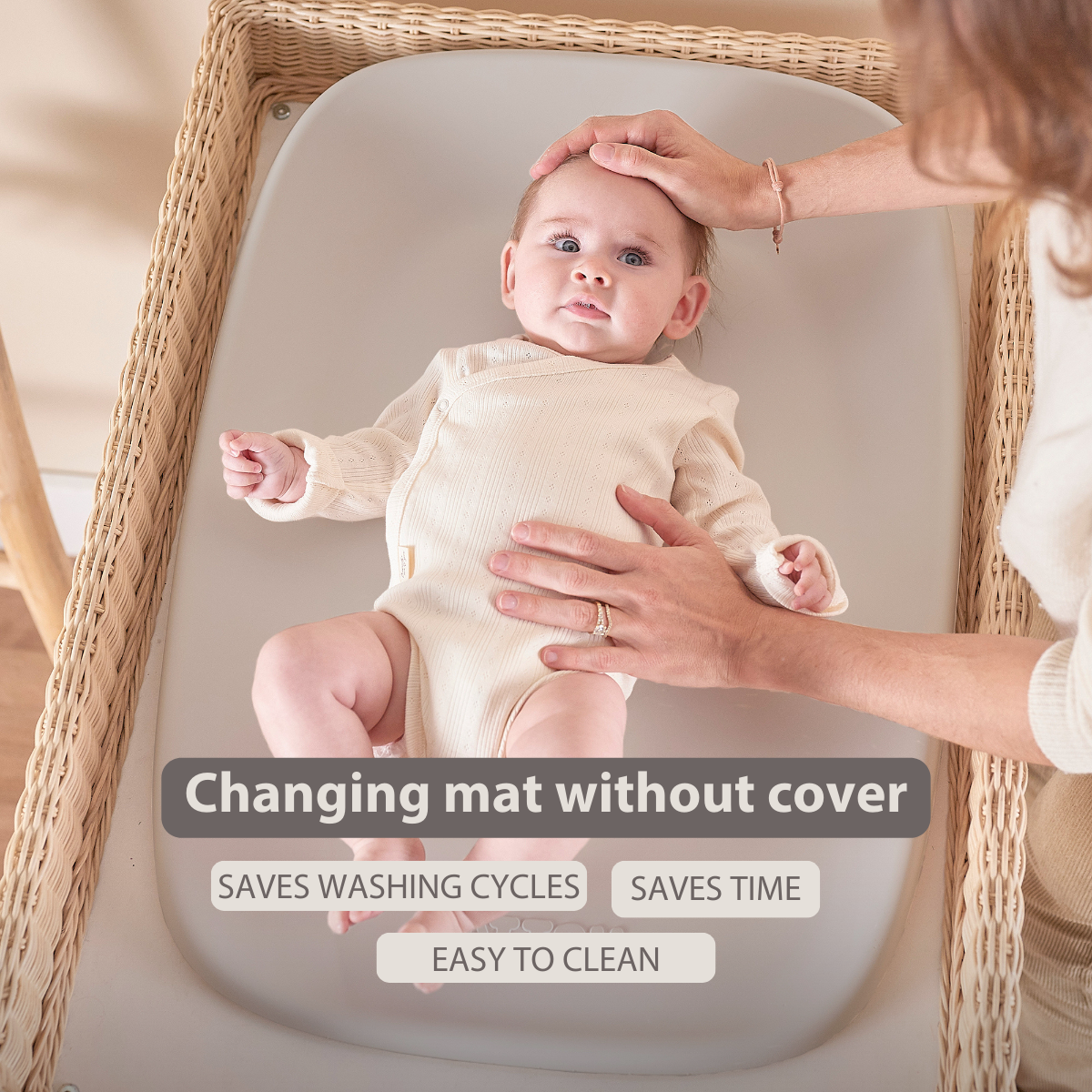 Care Nursing Cushion 70x50 cm – Changing pad – Baby accessory – Clay [EN]