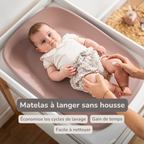 Softy Changing Mat - Changing Pad 50x70 cm - Changing Pad Old Pink [FR]