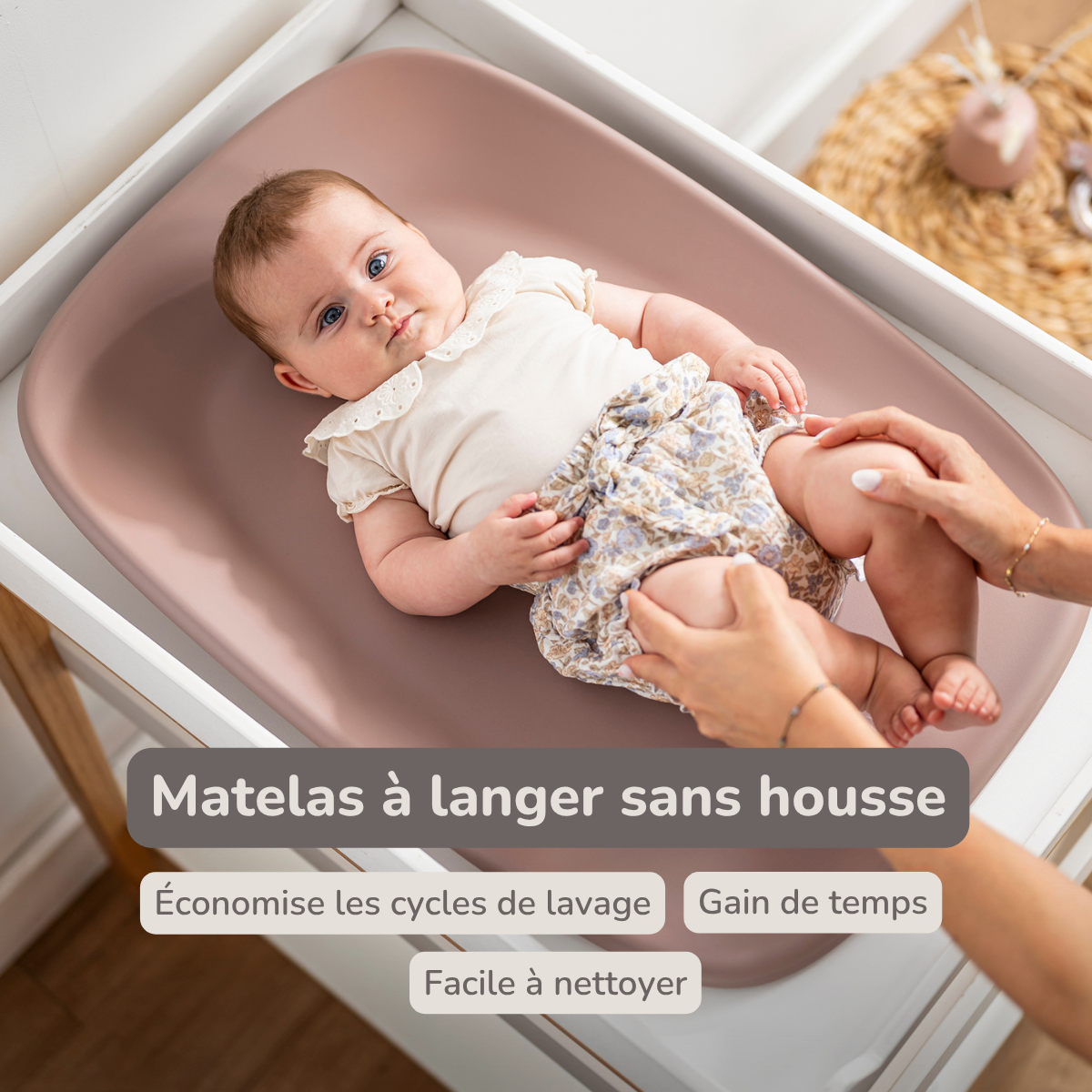 Softy Changing Mat - Changing Pad 50x70 cm - Changing Pad Old Pink [FR]