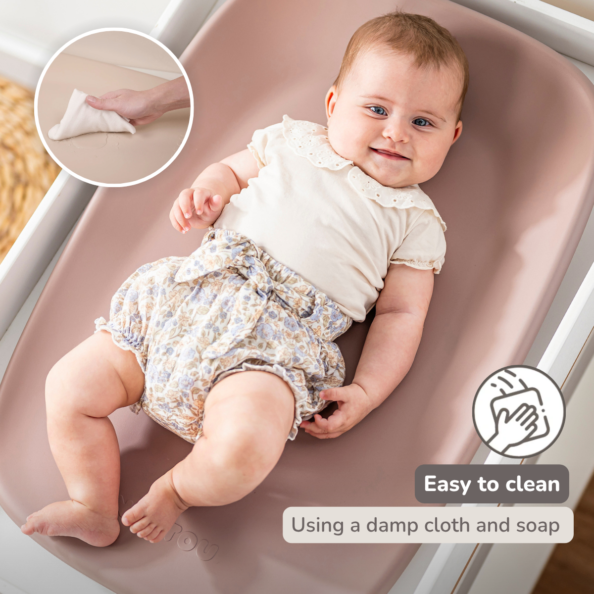 Softy Changing Mat - Changing Pad 50x70 cm - Changing Pad Old Pink [EN]