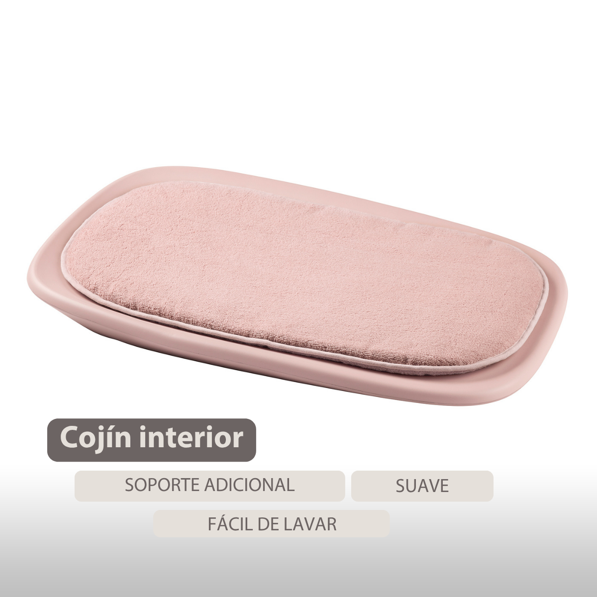 Care Insert Cushion for Softy Changing Pad - Soft Changing Pad - 62 cm - Terry Pink [ES]