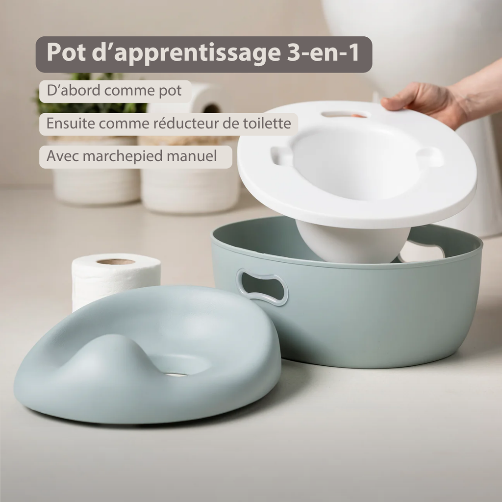 Care Potty - 3-in-1 Training Potty - Toilet Seat Reducer - Vintage Pink [FR]