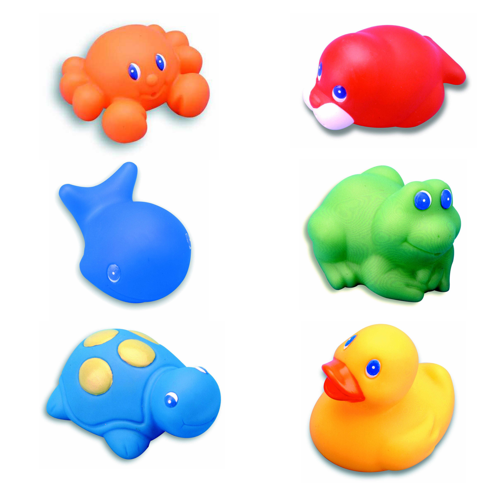 Bath Toys multicolor – Bath toy set of 5 – Seal, Whale, Frog, Duck and Crab [FR]