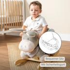 Cappuccino Donkey Rocking Horse – Rocking Toy – Gray and Blue [DE]