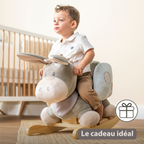 Cappuccino Donkey Rocking Horse – Rocking Toy – Gray and Blue [FR]