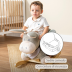 Cappuccino Donkey Rocking Horse – Rocking Toy – Gray and Blue [IT]