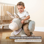 Cappuccino Donkey Rocking Horse – Rocking Toy – Gray and Blue [NL]