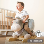 Cappuccino Donkey Rocking Horse – Rocking Toy – Gray and Blue [EN]
