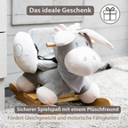 Cappuccino Donkey Rocking Horse – Rocking Toy – Gray and Beige [DE]