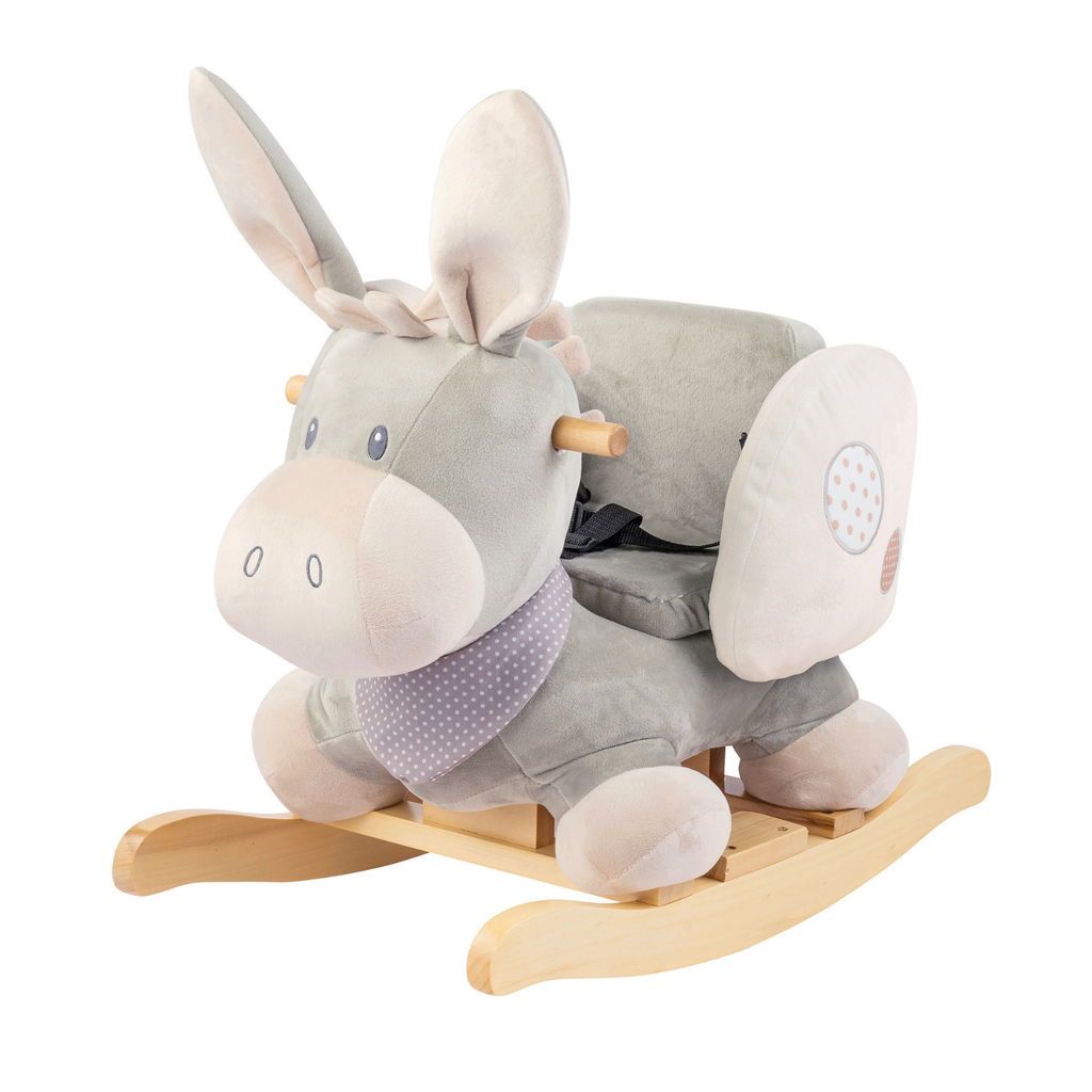 Cappuccino Donkey Rocking Horse – Rocking Toy – Gray and Beige [IT]