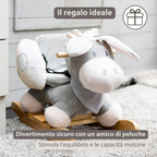 Cappuccino Donkey Rocking Horse – Rocking Toy – Gray and Beige [IT]