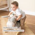 Cappuccino Donkey Rocking Horse – Rocking Toy – Gray and Beige [NL]