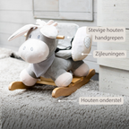 Cappuccino Donkey Rocking Horse – Rocking Toy – Gray and Beige [NL]