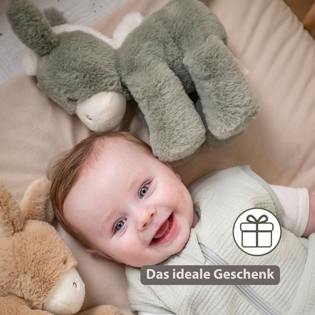 LouLou Plush Donkey - Soft Baby Cuddly Toy - 30 cm - Dark Green [DE]