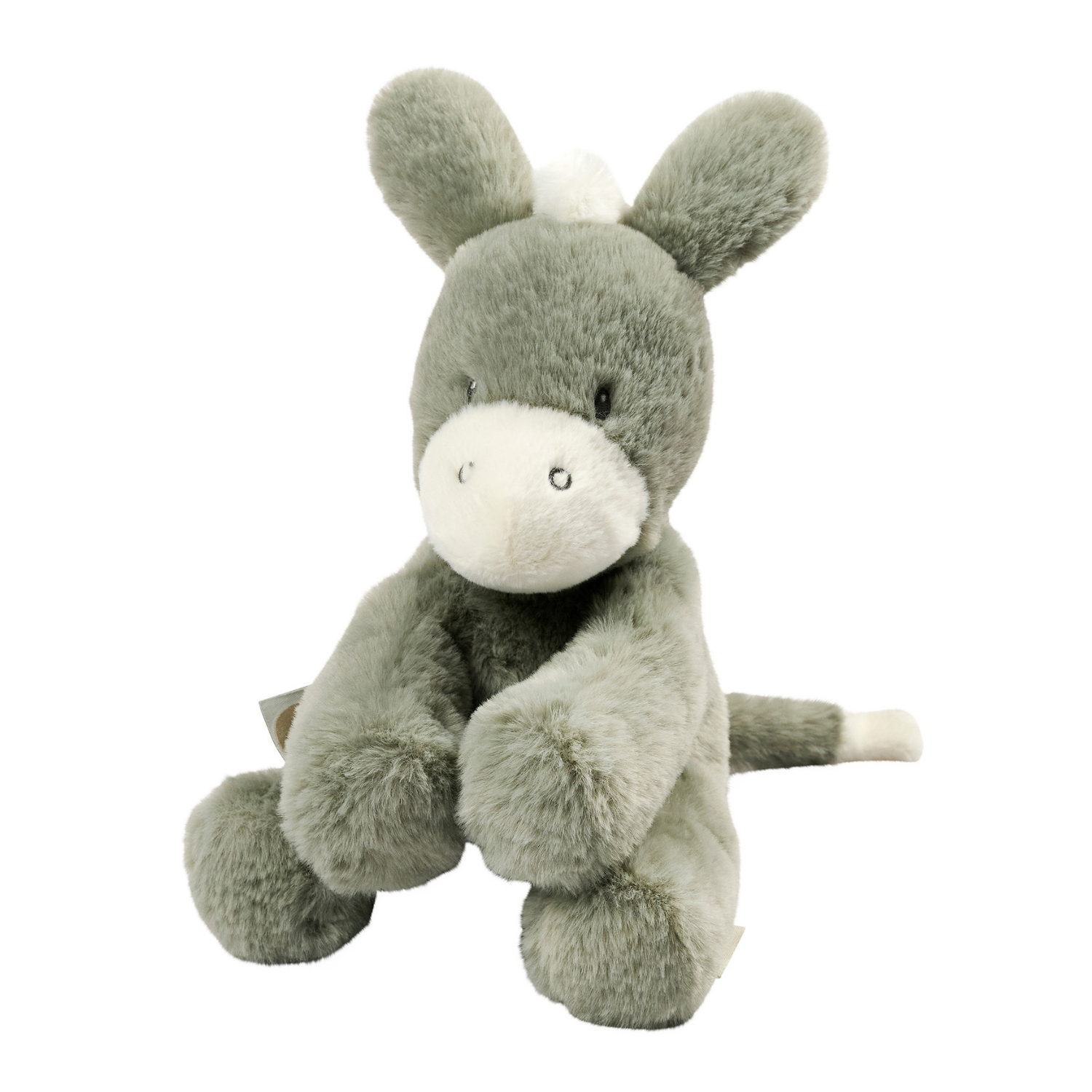 LouLou Plush Donkey - Soft Baby Cuddly Toy - 30 cm - Dark Green [FR]
