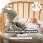 LouLou Plush Donkey - Soft Baby Cuddly Toy - 30 cm - Dark Green [FR]