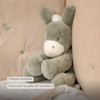 LouLou Plush Donkey - Soft Baby Cuddly Toy - 30 cm - Dark Green [IT]